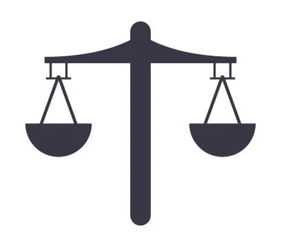 Scales icon on white background Stock Illustration