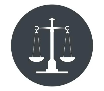 Scales icon on white background Stock Illustration