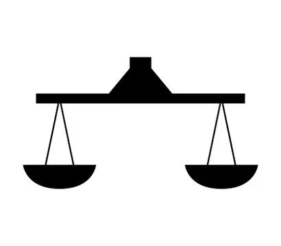 Scales icon on white background Stock Illustration