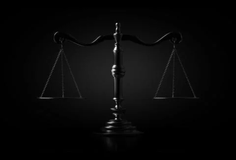 Scales Of Justice Dramatic Illustrazione stock