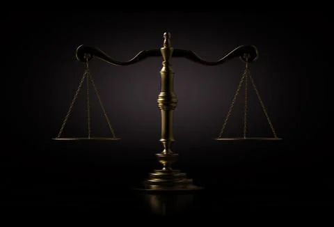 Scales Of Justice Dramatic Illustrazione stock
