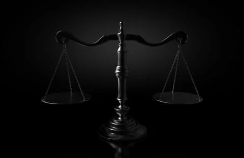 Scales Of Justice Dramatic Stock Illustration