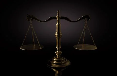 Scales Of Justice Dramatic Illustrazione stock