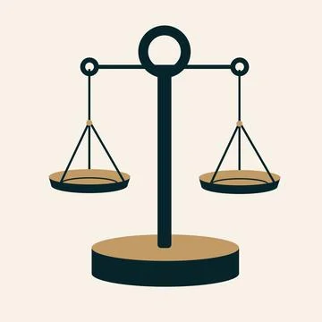 Scales of justice in flat style Stock Illustration