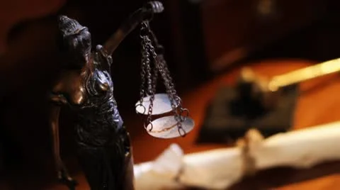 Scales of justice Stock Footage 9240258