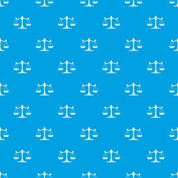 Scales of justice pattern seamless blue Ilustración de archivo