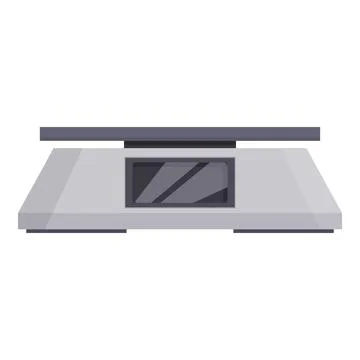 Scales libra icon cartoon vector. Digital dial scale Illustrazione stock