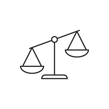 Scales line icon vector for your web design, logo, infographic, UI. illustrat Stock Illustration