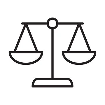 Scales line icon vector for your web design, logo, infographic, UI. illustrat Stockillustratie
