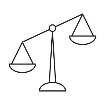 Scales line icon vector for your web design, logo, infographic, UI. illustrat Stock-Illustration