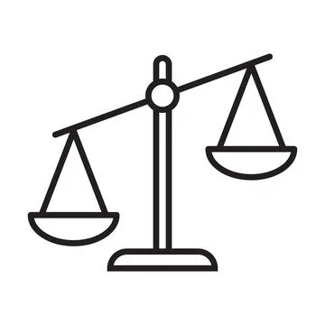 Scales line icon vector for your web design, logo, infographic, UI. illustrat Stock Illustration
