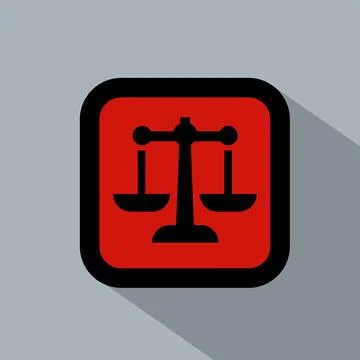 Scales logo flat icon vector illustration logo Isolated template. Illustrazione stock