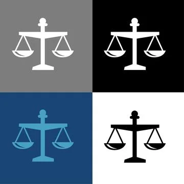 Scales logo icon vector illustration logo template for any purpose. Illustrazione stock