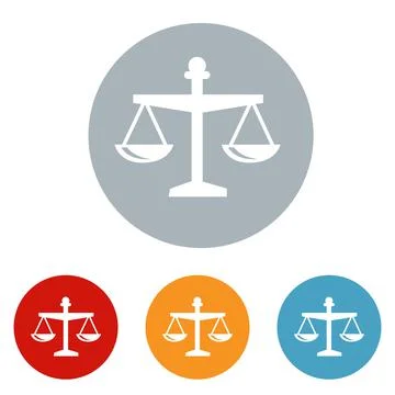 Scales logo icon vector illustration logo template for any purpose. Stock Illustration