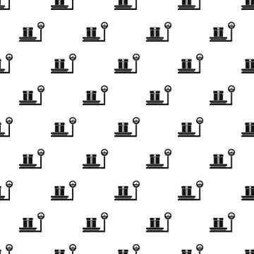 Scales for weighing with box pattern, simple style 스톡 일러스트