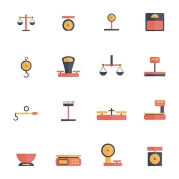 Scales Weight Icon Flat Illustrazione stock