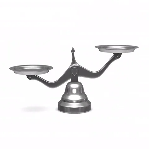 Scales on white background. 3D render Stock Footage 69476151