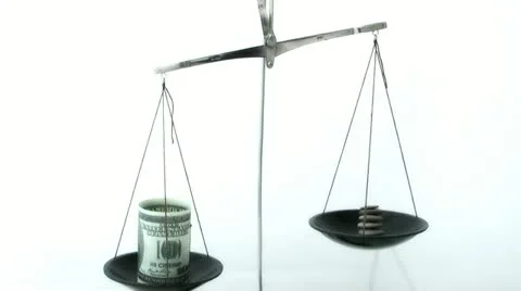 Scales.dengi against harmony Stock Footage 11216581