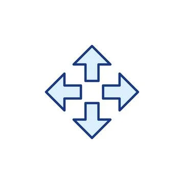 Scaling Arrows vector concept colored minimal icon or sign Stock Illustration