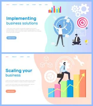 Scaling Business and Implementing Working Solution イラスト素材