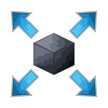 Scaling cube illustration Stock Illustration