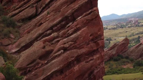 Scaling down a huge boulder Stock-Footage 54467354