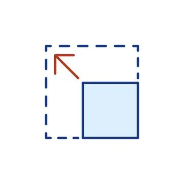 Scaling or Extend vector concept colored minimal icon or symbol Stock Illustration