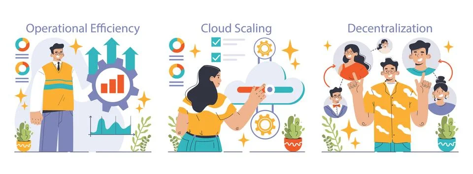 Scaling Strategy concept. Flat vector illustration Stock Illustration