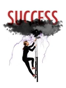 Scaling to success Stock Illustration