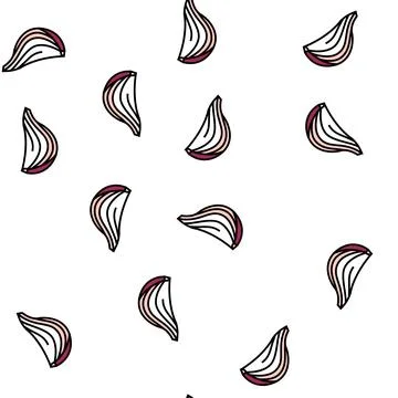 Scallion onion vector seamless pattern Stock Illustration