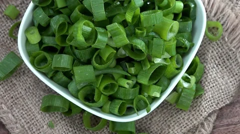 Scallions (not loopable, 4K) Stock Footage 58862553