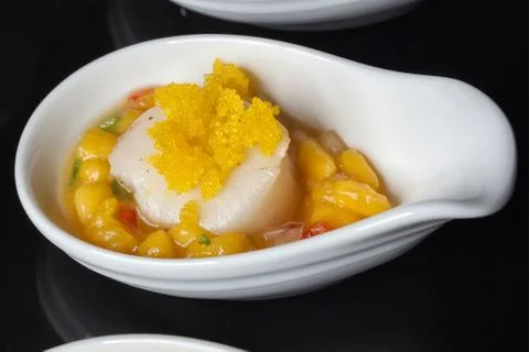 Scallop appetizer Stock Photos