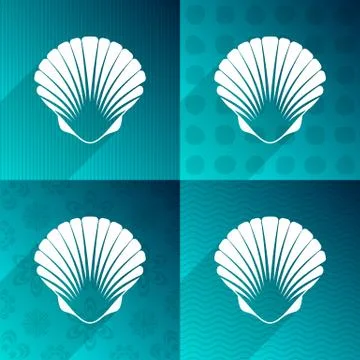 Scallop seashell Stockillustratie