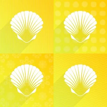 Scallop seashell Stockillustratie