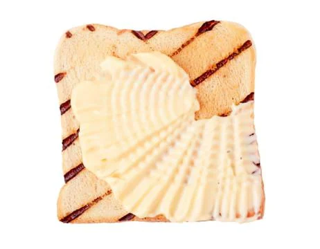 Scallop shell on cracker with chocolate drizzle Fotos Stock