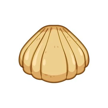 Scallop shell madeleine cookie baking mould 스톡 일러스트