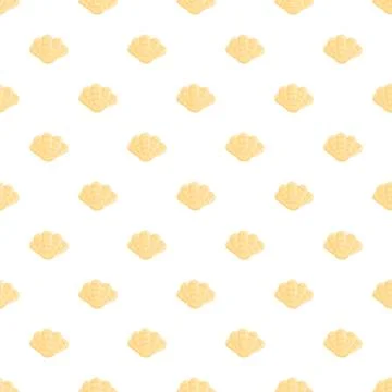 Scallop shells creating a continuous marine texture Illustrazione stock