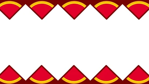Scalloped Triangle Border Pattern Stock Footage 346804123