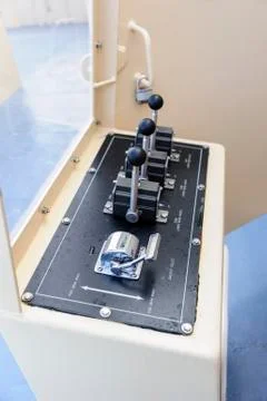 Scalloper boom winch controls Stock Photos