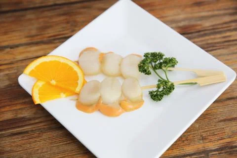 Scallops for grill Stock Photos