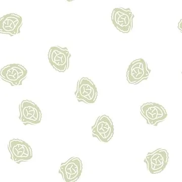 Scallops seafood glyph seamless pattern Illustrazione stock