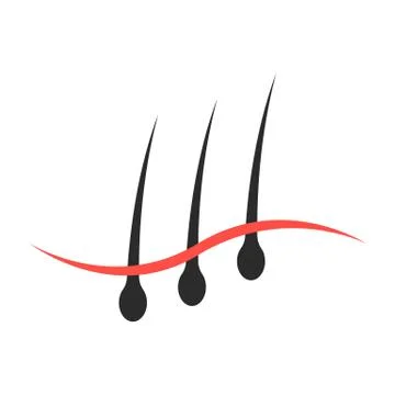 Scalp care simple icon Stock Illustration