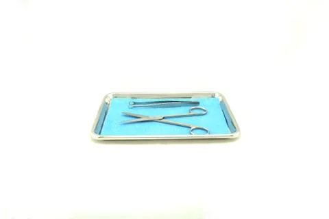 Scalpel and forceps Stock Photos