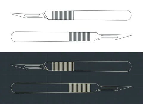 Scalpel blueprint Stock-Illustration