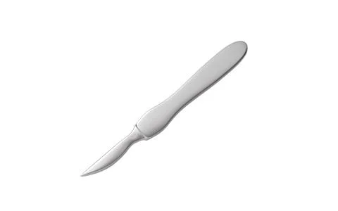 Scalpel, hemostatic forceps and so on surgical tools, 3d rendering. Stock Illustration