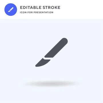 Scalpel icon vector, filled flat sign, solid pictogram isolated on white, log Stock Illustration