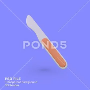 Scalpel isolated 3d render icon illustration PSD Template