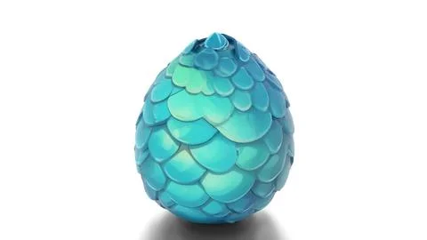 Scaly eggs on white background Stock Illustration