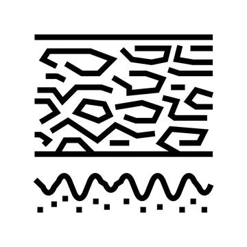 Scaly skin line icon vector illustration Stock Illustration