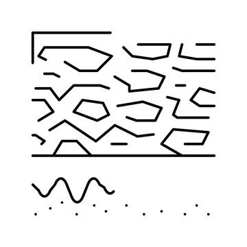 Scaly skin line icon vector illustration Stock Illustration